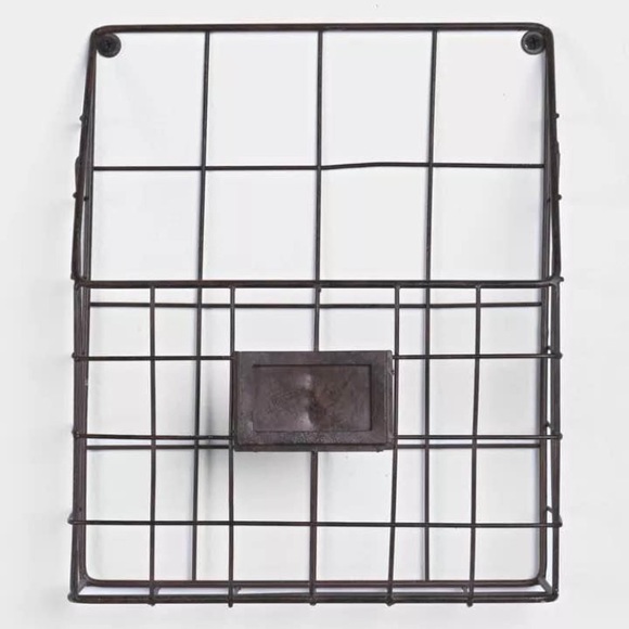 NWT Urban Outfitters Wall magazine & book rack storage grid metal shelve decor - Picture 4 of 10